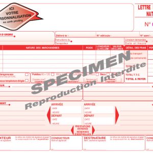 Lettre Voiture Nationale CDP PF